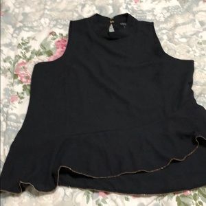 Banana Republic Black peplum with gold piping